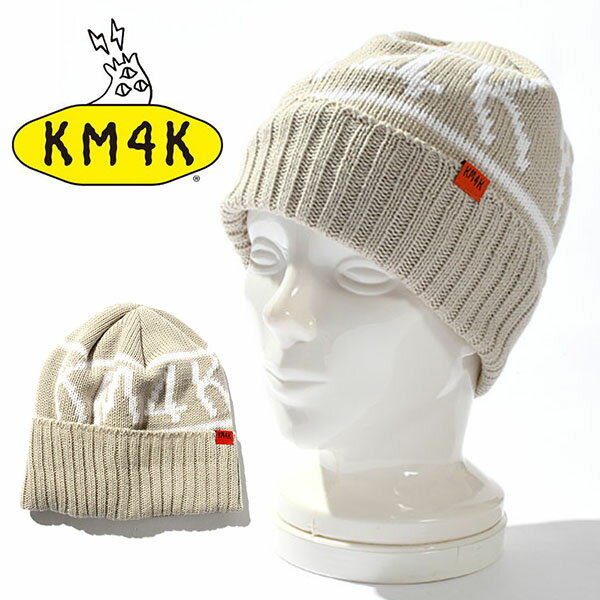 送料無料 ニット帽 KM4K カモシカ KM4K TEAM MANAGER BEANIE 8 メンズ レディース ロゴ ビーニー 帽子 ニットキャップ スノボ スノーボード スキー 2023-2024冬新作 10%off