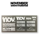 ゆうパケット対応可能! ステッカー NOVEMBER ノベンバー スノー ボード TRANS STICKER LOGO 65×145mm カッティング ロゴ ス...