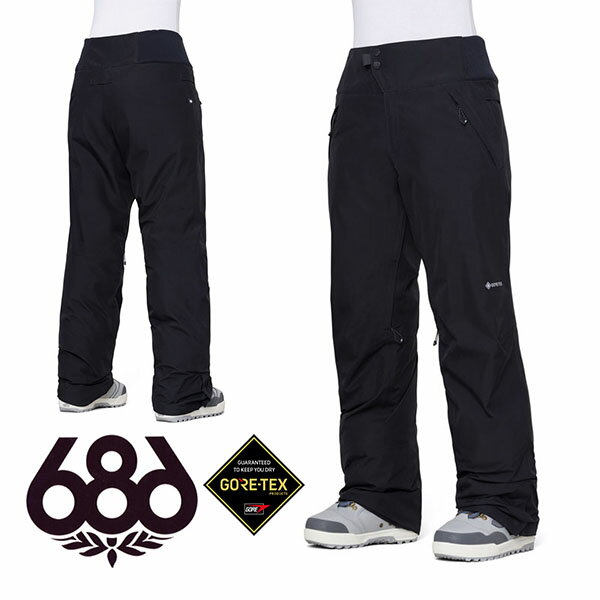 30%off 送料無料 スノーボードウェア 686 SIX EIGHT SIX シックスエイトシックス ブラック GORE-TEX WILLOW INSULATED PANT ゴアテックス レディース パンツ スノボ スノーボード スノーウェア M2W402 2023-2024冬新作