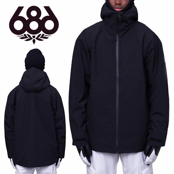 30%off 送料無料 スノーボードウェア 686 SIX EIGHT SIX シックスエイトシックス GATEWAY SHELL JACKET メンズ ブラック ジャケット ス..