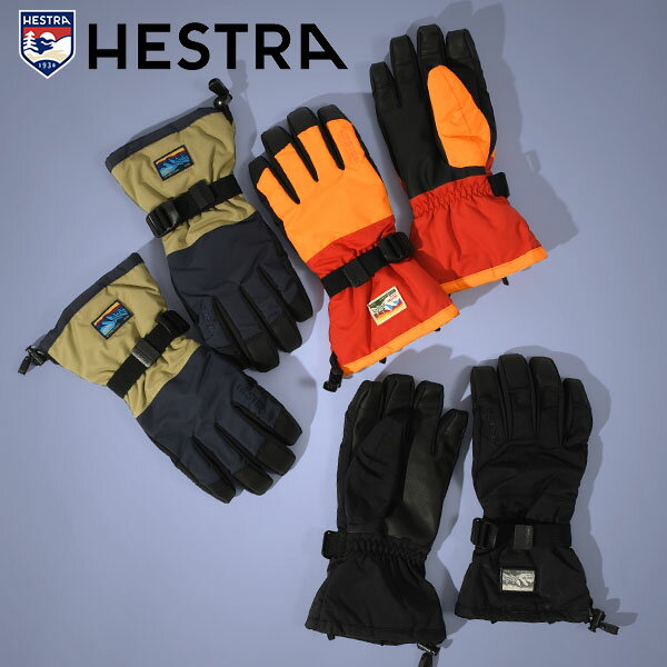 送料無料 レザーグローブ HESTRA ヘストラ Gauntlet Sr ガントレット エスアール メンズ 五指 レザー 本革 天然皮革 スノーグローブ スノボ スノーボード スキー 手袋 アルペン 2024-2025冬新作 24-25 24/25 10%off