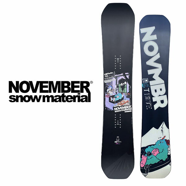 送料無料 NOVEMBER ノベンバー 板 スノー ボード ARTISTE アーティスト メンズ 紳士 スノボ スノーボード キャンバー 138 142 148 152 154 154W 2025-2026冬新作 25-26 25/26