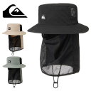 ネコポス発送! 送料無料 サーフハット メンズ クイックシルバー QUIKSILVER WR UV WATER FACE MASK HAT フェイスマスク アウトドアハット 紐付き帽子 サンシェード ハット 帽子 ハット アウトドア サーフ 2025春夏新作 10%off