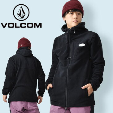 送料無料 ジップアップ パーカー VOLCOM ボルコム メンズ POLARTEC FLEECE ロゴ パーカー フーディ 長袖 袖ロゴ ロゴパーカー アウトドア スノーボード スノボ スキー G4852200 20%off