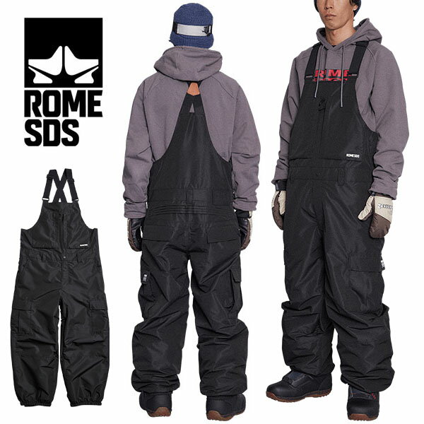 送料無料 スノーボードウェア ROME SDS ローム メンズ BAGGY CARGO BIB PANTS バギーカーゴ ビブ パンツ スノボウェア スノーウエア スノーボード スノボ オーバーオール ビブパンツ つなぎ ビブ パン 21022314 20%off