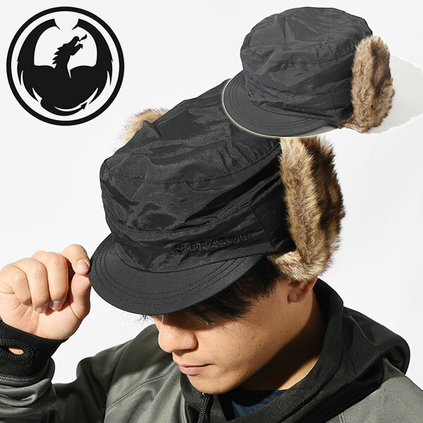 送料無料 キャップ DRAGON ドラゴン メンズ FLAP CAP ロゴ CAP 帽子 ぼうし イヤー フラップ フライトキャップ 耳当て イヤーウォーマー スノボ スノーボード メンズ レディース 日本正規品 スキー 2023-2024冬新作 20%off