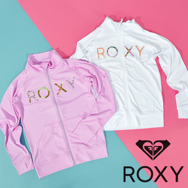 30%off ゆうパケット発送！ 送料無料 ラッシュガード キッズ 長袖 ラッシュパーカー ロキシー ROXY MINI MERMAID LOGO STAND ジュニア 子供 女の子 ガールズ UVカット 紫外線対策 海水浴 プール サーフ ビーチ 海 プール 2023春夏新作