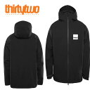 送料無料 スノーボードウェア ThirtyTwo 32 サーティー トゥー GATEWAY JACKET ジャケット メンズ ブラック サーティーツー ジャケット スノボ スノーボード スノーウェア 2023-2024冬新作 20 off