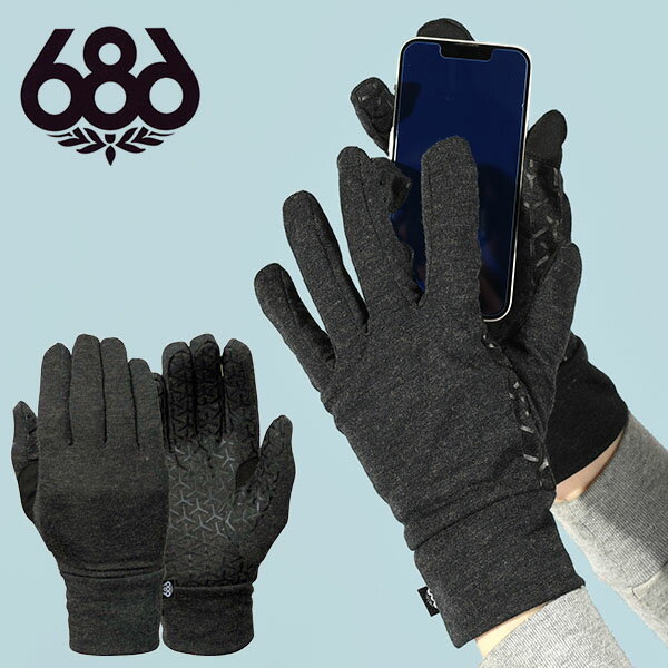 30%off ゆうパケット対応可能！ 送料無料 手袋 686 SIX EIGHT SIX シックスエイトシックス MERINO GLOVE LINER メンズ ライナー 五本指 インナー スノーグローブ グローブ スノーボード スキー KCRGLV106