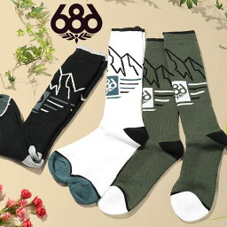 30%off 送料無料 ロングソックス 686 SIX EIGHT SIX シックスエイトシックス MOUNTAIN SCAPE SOCK 3PK ソックス 靴下 3枚 3枚組 メンズ レディース スノーボード スノー M2WSOC05P 2023-2024冬新作