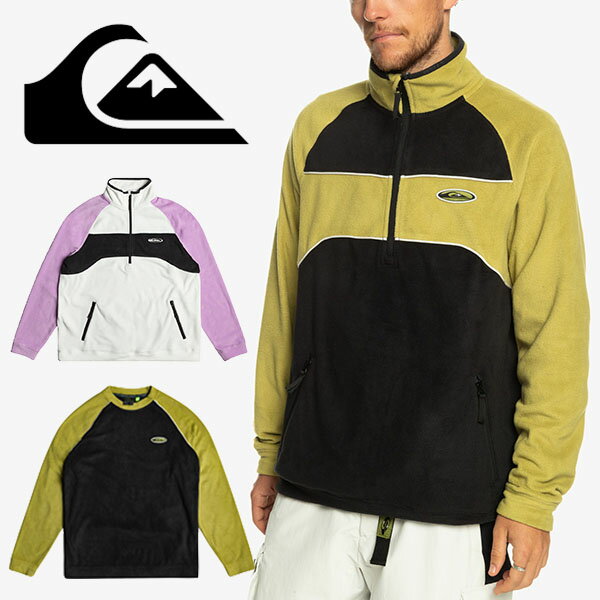 送料無料 長袖プルオーバーフリース QUIKSILVER クイックシルバー メンズ レディース POWDER CHASER HZ フリース スウェット スエット スノー スノーボード スノボ EQYFT04782 2023-2024冬新作 21 off