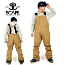 ラスト1 XLサイズ 得割35 送料無料 スノーボードウェア SCAPE エスケープ BIB PANTS メンズ パンツ ビブパンツ スノボ スノーボード スノ...
