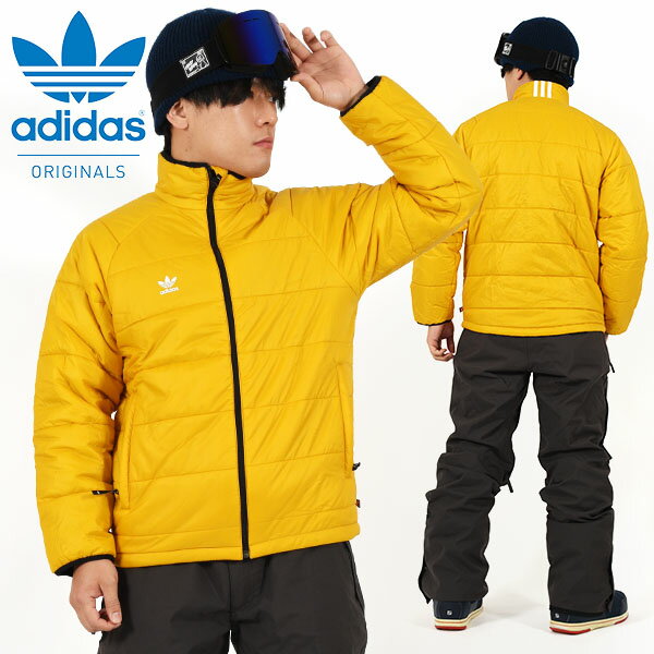 30%off 送料無料 スノーボードウェア アディダス スノーボーディング adidas snowboarding ミッドレイヤージャケット 中綿ジャケット メンズ イエロー 黄 スノボ スノーボード スノーウェア fj7487