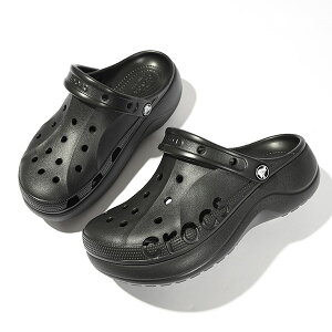 31%off 日本正規品 送料無料 クロックス レディース 厚底 サンダル CROCS バヤ プラットフォーム クロッグ Baya Platform Clog 208186 靴 シューズ サボ クロッグサンダル ブラック 黒 【あす楽対応】