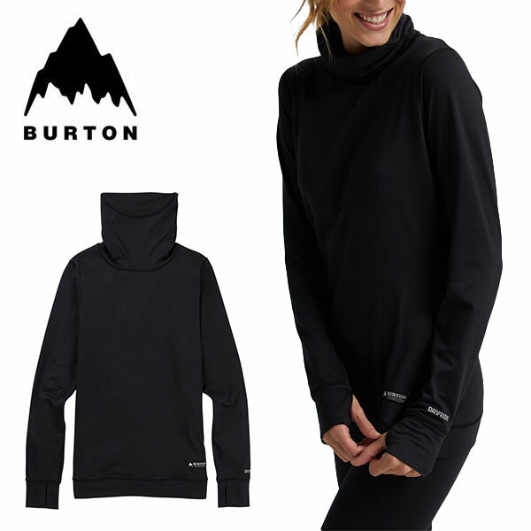 送料無料 長袖 Tシャツ バートン BURTON Women's Midweight Long Neck レディース ロンT インナー アンダーウェア 総柄 スノボ スノーボード SNOWBOARD WEAR スキー 132041 2022-2023冬新作 22-23 22/23