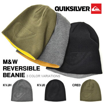 ニット帽 QUIKSILVER クイックシルバー メンズ M&W BEANIE リバーシブル ビーニー 帽子 CAP 防寒 ニットキャップ スノーボード スノボ 25%off