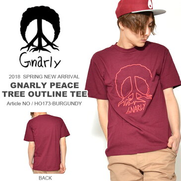 送料無料 半袖 Tシャツ ナーリー GNARLY PEACE TREE OUTLINE TEE スノーボード TEE メンズ 紳士 スノボ スノー SNOWBOARD 国内正規品 得割20