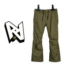 ラスト1着 Sサイズ 30%off 送料無料 スノーボードウェア AA HARDWEAR ダブルエー ハードウェア SMOKER PANTS メンズ パンツ カーキ スリム SLIM FIT スノボ ボトムス