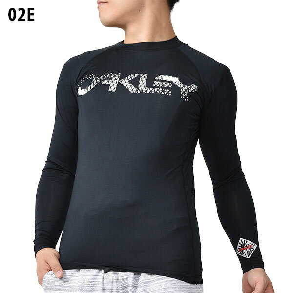 ゆうパケット発送！ 送料無料 ラッシュガード メンズ オークリー OAKLEY LS PRESSURE 12.0 長袖 UVカット ラッシュ 水着 スイムウェア サーフィン ボディボード プール 海水浴 ビーチ アウトドア UPF50+ FOA403491 2022春夏新作 得割28