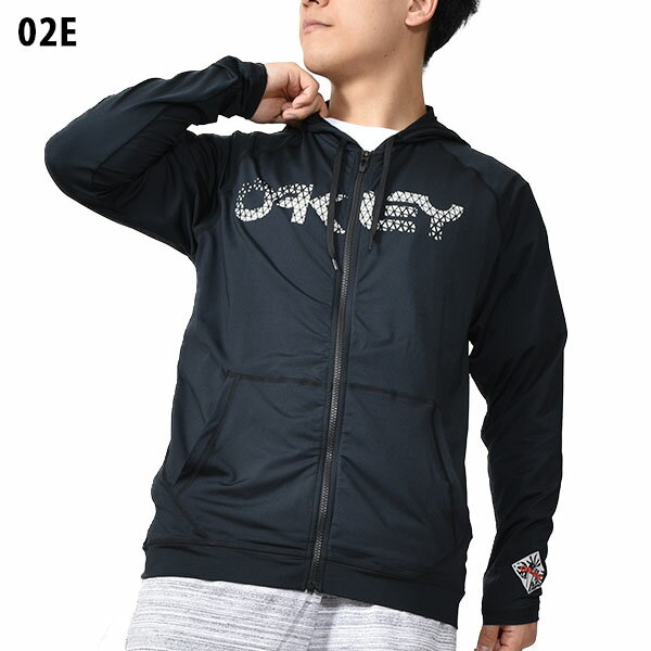 送料無料 ラッシュガード メンズ オークリー OAKLEY RASH HOODY 12.0 長袖 フルジップ ラッシュ パーカー フード付き 水着 スイムウェア サーフィン プール 海水浴 ビーチ アウトドア FOA403492 2022春夏新作 得割32