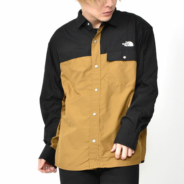 送料無料 ヌプシシャツ THE NORTH FACE ザ・ノースフェイス Nuptse Shirt ヌプシシャツ メンズ 切り替え 長袖シャツ 撥水 ブリティッシュカーキ 2020春新色 nr11961