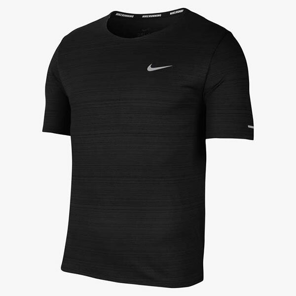 ゆうパケット対応可能！半袖 Tシャツ ナイキ NIKE メンズ DRI-FIT マイラー S/S トップ シャツ ランニングシャツ トレーニングシャツ スポーツウェア ランニング ジョギング ブラック 黒 CU5993