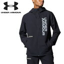 得割40 送料無料 ウーブン パーカー メンズ アンダーアーマー UNDER ARMOUR UA BRUSHED WOVEN JACKET フルジップ ジャケット フーディー 撥水 裏起毛 トレーニング ランニング 野球 サッカー スポーツ ウェア 大きいサイズ 1381347 2023秋冬新作 得割27