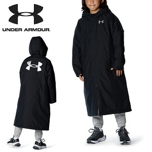 送料無料 ベンチコート ジュニア アンダーアーマー UNDER ARMOUR UA INSULATED LONG COAT ロングコート ジャケット キッズ 子供 中綿 撥水 裏起毛 防寒 スポーツ観戦 サッカー 野球 ランニング 1381734 2023秋冬新作 得割15