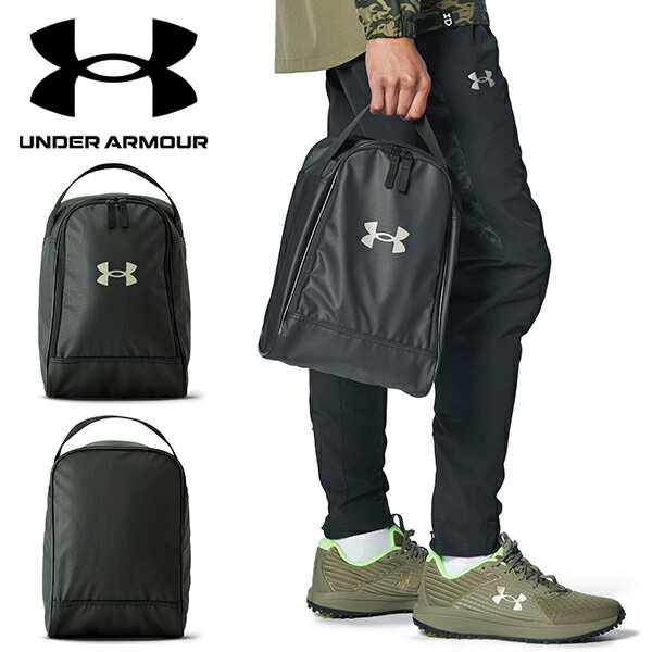 ■商品コメント &nbsp; アンダーアーマー UNDER ARMOUR UA 1372916 シューズケース シューズケース バッグ 靴入れ メンズ レディース ジュニア キッズ 男性 女性 子供 紳士 婦人 撥水加工とベンチレーションでシューズを常にドライな状態に。大切なシューズは持ち運びの方法にもこだわりを。 ・収納口が大きく取り出しやすい ・撥水加工を施したファブリックが雨や雪をはじき、悪天候下でもドライで快適な状態を保つ トレーニング ランニング フィットネス ジム サッカー 野球 ラグビー テニス バレー バスケットボール ゴルフ など様々なスポーツシーンにオススメです。 ■カラー 001：BLACK ■サイズ W23cm×H32cm×D12cm（10.9L） ■材質 ポリエステル100％ 【ご購入前に必ずお読みください】 ※当商品はお取り寄せのため、発送までお時間をいただいております。 ※ご注文確定後のキャンセル・返品・交換はお受けいたしかねます。 ※メーカー欠品の場合はご注文キャンセルとなりますので、予めご了承ください。 &nbsp; ■商品カラーにつきまして &nbsp; 可能な限り商品色に近い画像を選んでおりますが、閲覧環境等により画像の色目が若干異なる場合もございますので、その旨をご理解された上でご購入ください。 &nbsp; メーカー希望小売価格はメーカー商品タグに基づいて掲載しています