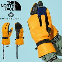 送料無料 ノースフェイス メンズ 高品質 レザー スノー グローブ 3本指 手袋 羊 ヤギ 天然皮革 THE NORTH FACE ウォールライド フューチャーライト トリガー グローブ Wallride FL Trigger Glove 中綿 イエロー NN62329 2023-2024冬新作 20 off