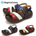 送料無料 リゲッタカヌー キッズ サンダル 2.0cmヒール Regetta Canoe バックベルト付き 3ストラップサンダル ジュニア 子供 コンフォートサンダル ベルクロ 日本製 カジュアル KC102