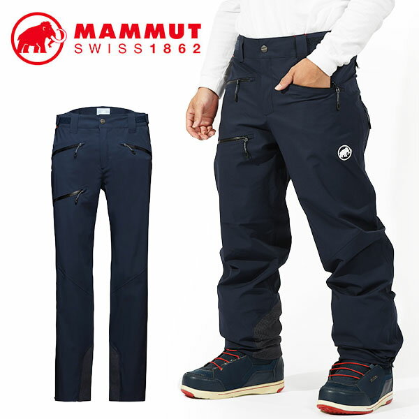 送料無料 MAMMUT マムート メンズ スキー スノーボード ウェア パンツ ボトムス Stoney HS Pants Men marine-white スノボ 2023-2024冬新作 20%off