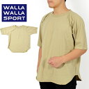 ゆうパケット発送！ 送料無料 WALLA WALLA SPORT ワラワラスポーツ 日本別注 ベースボール Tシャツ 1/2 LOOSE BASEBALL TEE メンズ 五..