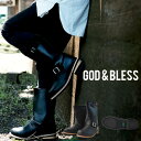 送料無料 ロング エンジニアブーツ God＆Bless ゴッドブレス レディース FAKE LEATHER ENGINEER BOOTS ロングブーツ ロング丈 ブーツ黒 ブラック 9810 【あす楽対応】