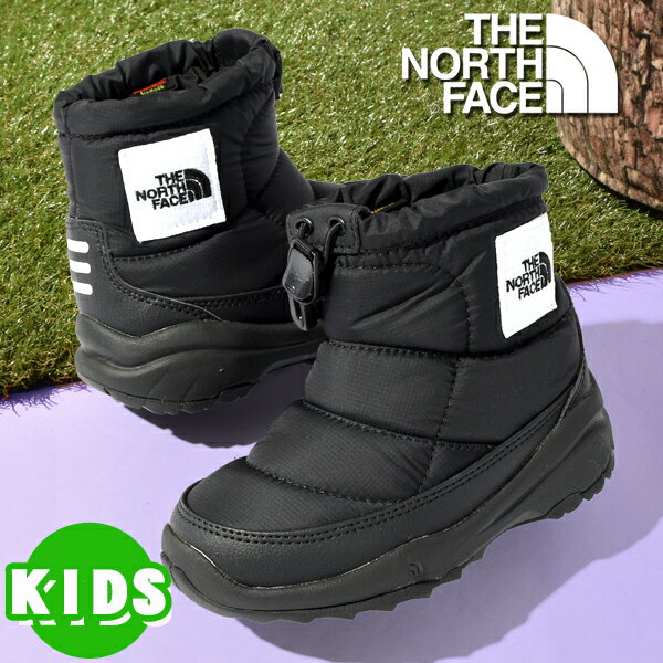 楽天スノボー＆アウトドアのエレスポ2送料無料 ノースフェイス 子供 キッズ ヌプシ ブーツ THE NORTH FACE K Nuptse Bootie Logo Short ヌプシ ブーティー ロゴ ショート ウィンターブーツ 保温 スノトレ NFJ52280 23％off