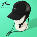 送料無料 サーフキャップ RUSTY ラスティ メンズ レディース 無地 ビーチキャップ マリンキャップ あご紐 帽子 アウトドア マリンスポーツ プール 海 ...