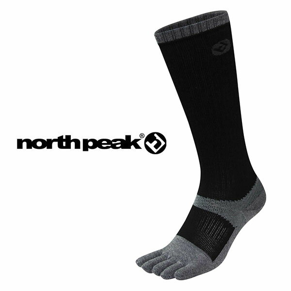 north peak ノースピーク 5本指ソックス メンズ 五指タイプ メリノウール 吸湿 速乾 抗菌防臭 保温 スノーボード スキー スノボ 靴下 10%off