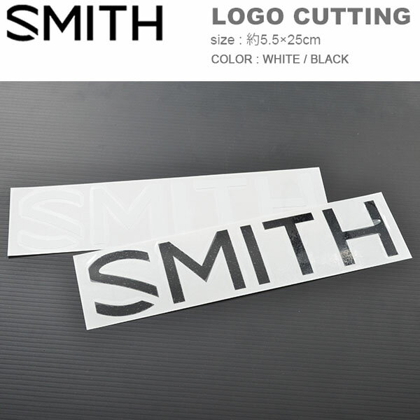 ゆうパケット対応可能！ ステッカー SMITH OPTICS スミス LOGO CUTTING 5.5cm×25cm ラージ ロゴ カッティング STICKER ロゴ スノボ スノーボード