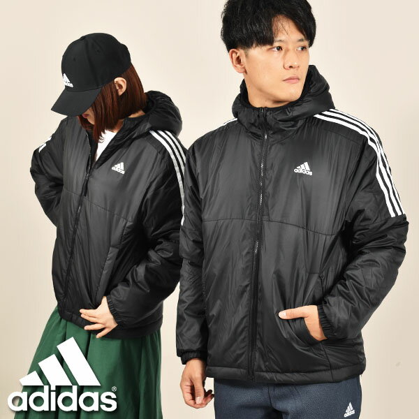 アディダス アウトドアジャケット レディース 送料無料 アディダス 中綿 ジャケット adidas メンズ レディース ESS INS HO ジャケット アウター ジャンパー アウトドアジャケット 防寒 ウェア 3本ライン IZG09