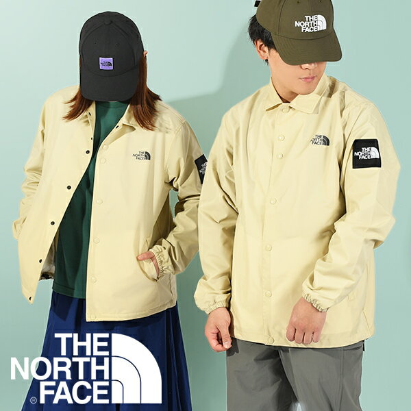 送料無料 ノースフェイス コーチジャケット メンズ レディース ベージュ THE NORTH FACE The Coach Jacket スクエアロゴ ナイロンジャケット np72130 2024春新色