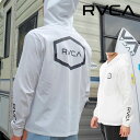 送料無料 RVCA ルーカ 長袖 ラッシュガード HEX LS SURF HOODIE メンズ ラッシュ パーカー 水着 サーフィン 水陸両用 ラッシュ サーフ...
