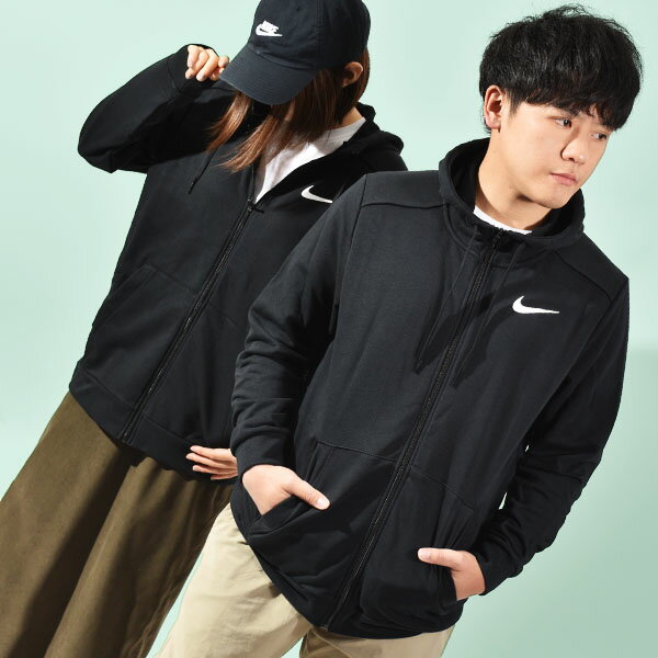 送料無料 ナイキ スウェット パーカー メンズ レディース NIKE DRI-FIT ジャージ フリース フルジップ L/S フーディー 黒 ブラック cz6377 010