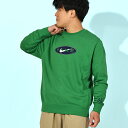 送料無料 ナイキ スウェット トレーナー メンズ レディース NIKE フレンチ テリー NCPS L/S クルー スウッシュ クルーネック スウェットシャツ グリーン fz4729 2024春新作