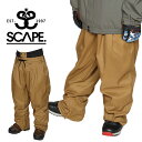 30%off ラス1 Lサイズ のみ 送料無料 スノーボードウェア SCAPE エスケープ ベージュ WORK PANTS メンズ パンツ トラック スノボ ス...