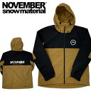 送料無料 シェルパーカー NOVEMBER ノベンバー スノー ボード SHELL PARKA ジップ パーカー メンズ スノボ スノー ウェア スノーボード 10%off