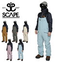 送料無料 スノーボードウェア SCAPE エスケープ BIB PANTS メンズ レディース ユニセックス ビブ パンツ レギュラー フィット スノボ スノーボード スノーウェア ボトムス 71123331 2023-2024冬新作 25%off