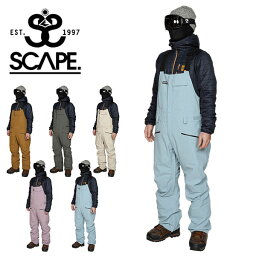 送料無料 スノーボードウェア SCAPE エスケープ BIB PANTS メンズ レディース ユニセックス ビブ パンツ レギュラー フィット スノボ スノーボード スノーウェア ボトムス 71123331 2023-2024冬新作 25%off