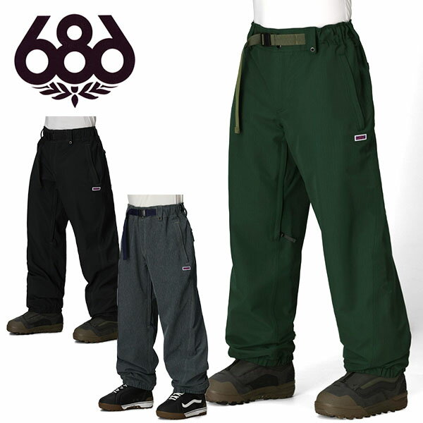 送料無料 スノーボードウェア 686 SIX EIGHT SIX シックスエイトシックス DOJO SHELL PANT メンズ パンツ ボトムス スノボ スノーボード スノーウェア M5WN239 2025-2026新作 25-26 25/26 10%off