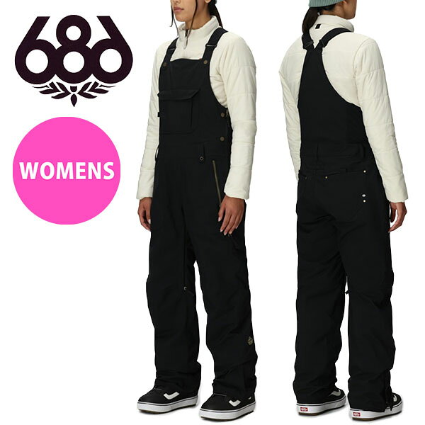 送料無料 ビブパンツ 686 SIX EIGHT SIX シックスエイトシックス BLACK MAGIC INSULATED BIB レディース パンツ ビブパンツ スノボ スノーボード スノーウェア M5WN426 2025-2026冬新作 25-26 25/26 10%off