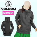 送料無料 パーカー VOLCOM ボルコム レディース ブラック TOWER P/O FLEECE プルオーバー フーディ 長袖 スウェットパーカー アウトドア...